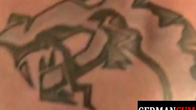 Dickblowing German jock gets bred by DILF from behind