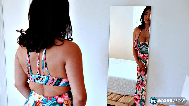 Selena Adams flaunts her stuff. She has great assets