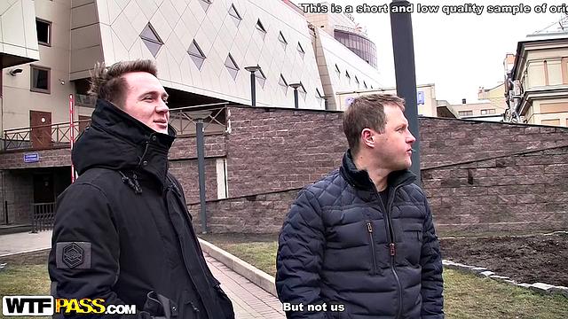 Awesome brunette babe in a kinky MMF threesome