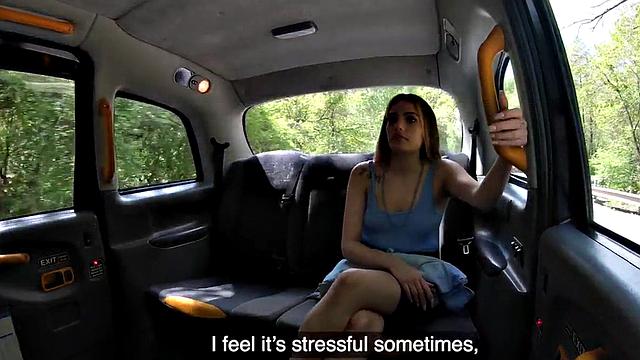 Cab slut fucked in closeup outdoor reality action