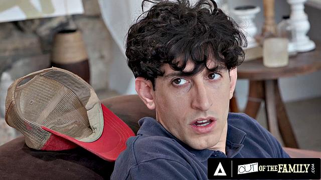 OUT OF THE FAMILY - Hot MILF Lauren Phillips Catches Stepson Jerking And She Gives Him A Hand