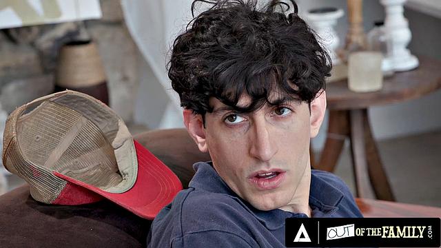 OUT OF THE FAMILY - Hot MILF Lauren Phillips Catches Stepson Jerking And She Gives Him A Hand