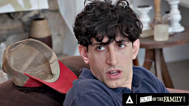 OUT OF THE FAMILY - Hot MILF Lauren Phillips Catches Stepson Jerking And She Gives Him A Hand