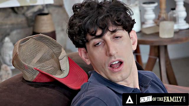 OUT OF THE FAMILY - Hot MILF Lauren Phillips Catches Stepson Jerking And She Gives Him A Hand