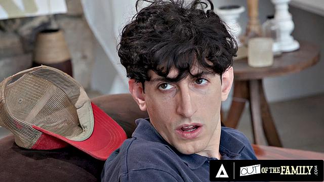 OUT OF THE FAMILY - Hot MILF Lauren Phillips Catches Stepson Jerking And She Gives Him A Hand