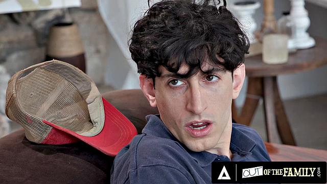 OUT OF THE FAMILY - Hot MILF Lauren Phillips Catches Stepson Jerking And She Gives Him A Hand