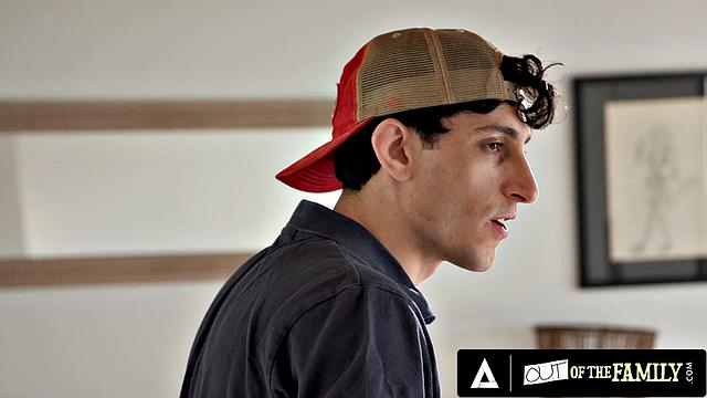 OUT OF THE FAMILY - Hot MILF Lauren Phillips Catches Stepson Jerking And She Gives Him A Hand