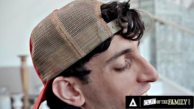 OUT OF THE FAMILY - Hot MILF Lauren Phillips Catches Stepson Jerking And She Gives Him A Hand