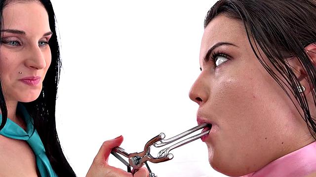 Oiled Teen Gets Fisted Hard