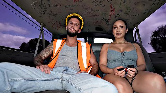 Str8 workeron street picked up for gay sex in pickup van