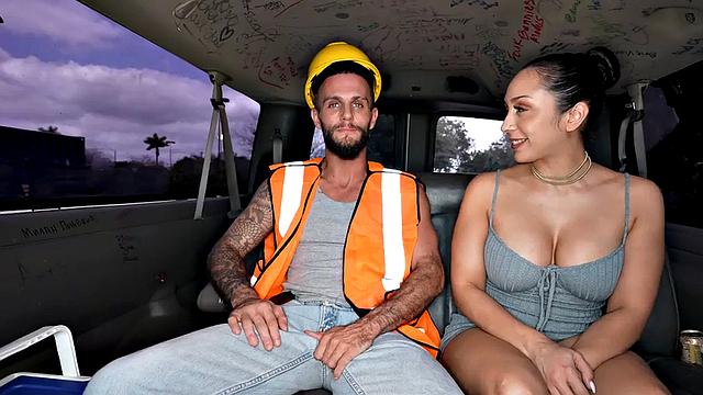 Str8 workeron street picked up for gay sex in pickup van