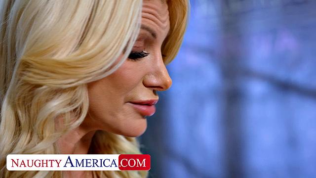 Sexy Professor Brittany Andrews helps student into her wet tight pussy