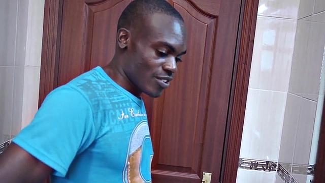 Solo African twink likes to masturbate at his home