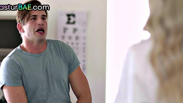 Pussyfuck MILF nurse with big tits catches him wanking