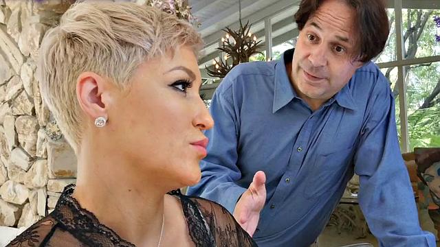 Big-titted MILF fucked by big dick in front of the husband