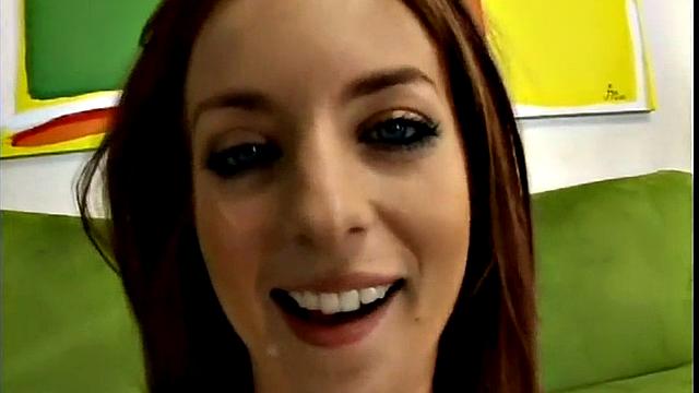 Hot babe Riley in interracial sex sucks off and fucks