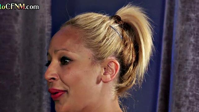 CFNM British babes give group HJ to ex-boyfriend