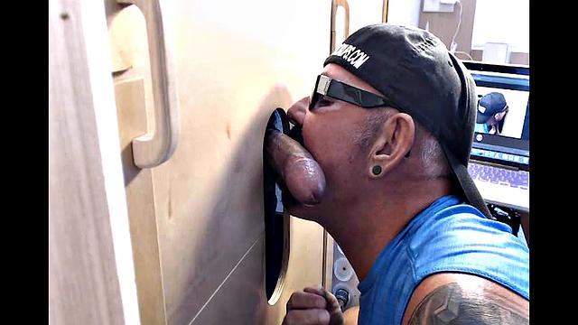 Ebony Guy Wants A Gloryhole Blowjob