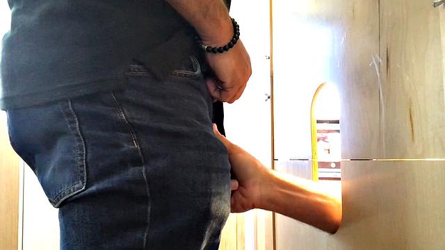 Ebony Guy Wants A Gloryhole Blowjob