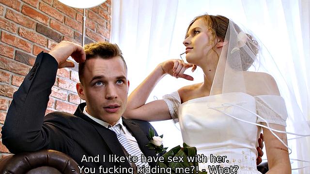 чешская невеста Стейси Круз делает минет богатому незнакомцу в первую брачную ночь
