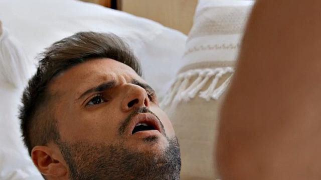 Big busty MILF in sexy lingerie goes bisexual in threesome