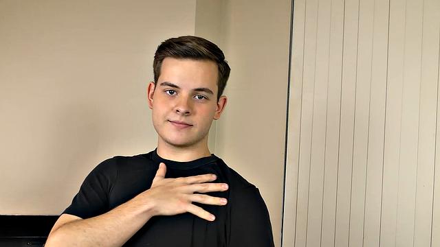 Ryan Russo takes a hard cock and moans with pleasure