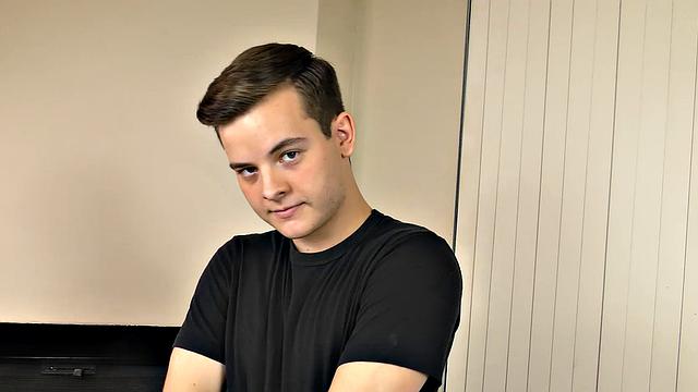 Ryan Russo takes a hard cock and moans with pleasure