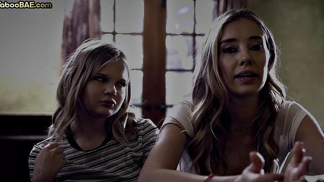 Skinny babes cockriding and gagging