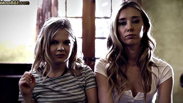 Skinny babes cockriding and gagging