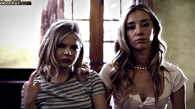 Skinny babes cockriding and gagging