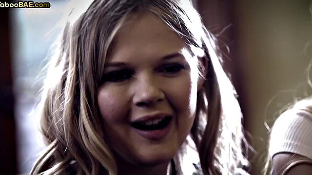 Skinny babes cockriding and gagging