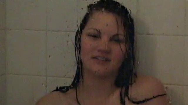 Shower slut with dildo