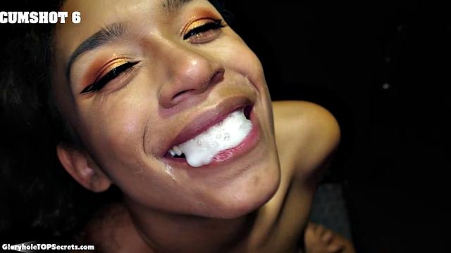 Swallowing cum never looked so good