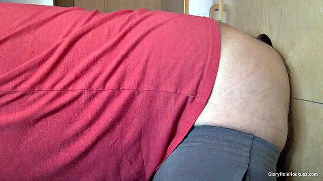 Inked Ebony Gloryhole Suck and Fuck