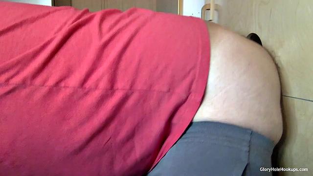 Inked Ebony Gloryhole Suck and Fuck