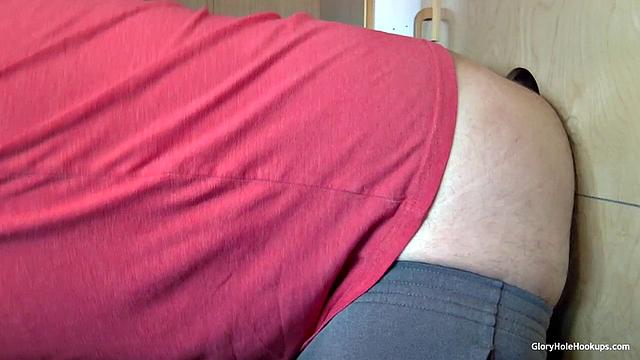 Inked Ebony Gloryhole Suck and Fuck