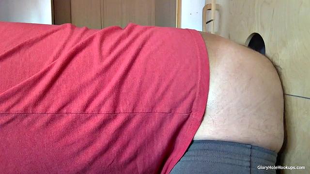 Inked Ebony Gloryhole Suck and Fuck