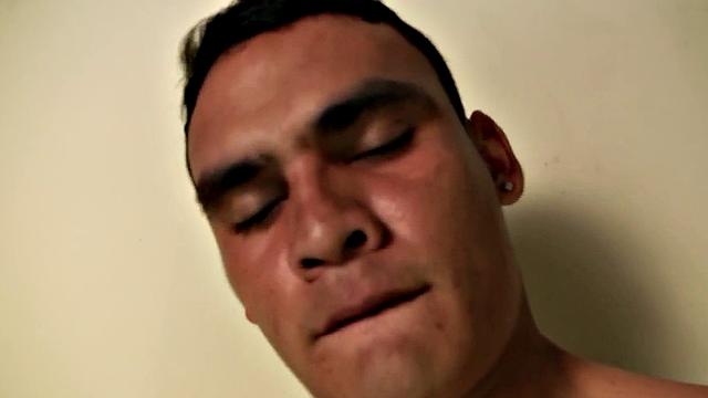 Amateur Spanish twink jerks at home till cumshot