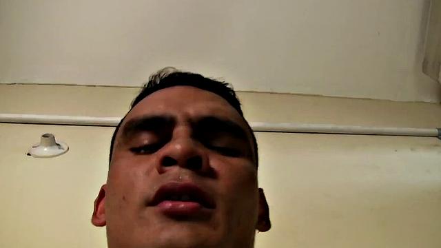 Amateur Spanish twink jerks at home till cumshot