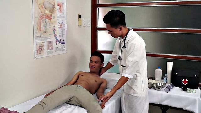 Asian 21yo patient ass fingered by doctor on medical check