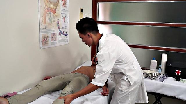 Asian 21yo patient ass fingered by doctor on medical check