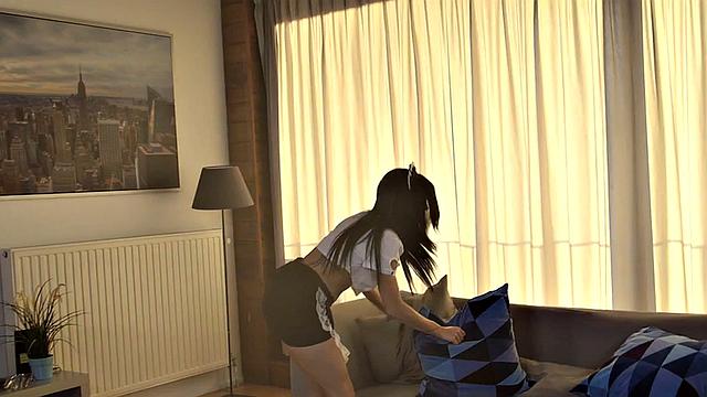 Anal loving maid passionately bounces on BBC