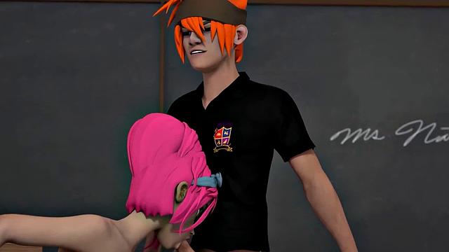 HENTAI SEX SCHOOL - Horny Stacked MILF Gets Fucked Doggystyle In Front Of The Class