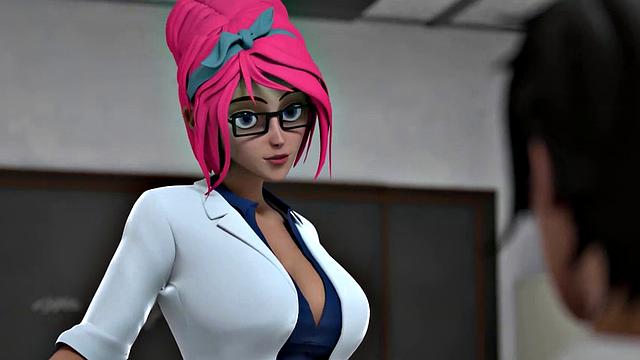 HENTAI SEX SCHOOL - Horny Stacked MILF Gets Fucked Doggystyle In Front Of The Class