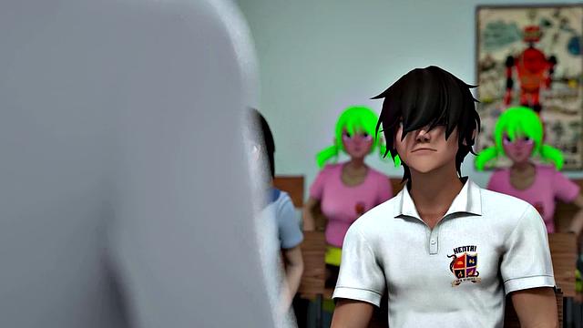 HENTAI SEX SCHOOL - Horny Stacked MILF Gets Fucked Doggystyle In Front Of The Class