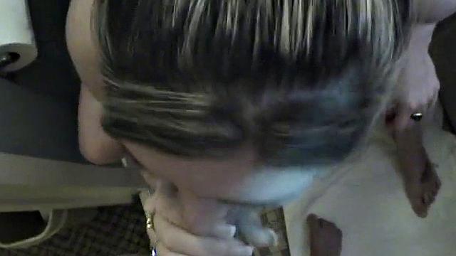 Amateur teen sucking on dick