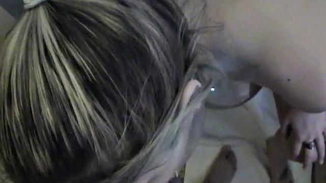 Amateur teen sucking on dick