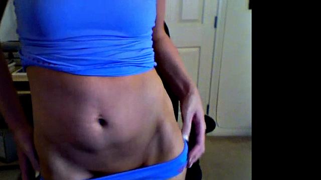 Sexy Blonde Girl Teasing in Livestream for Fans