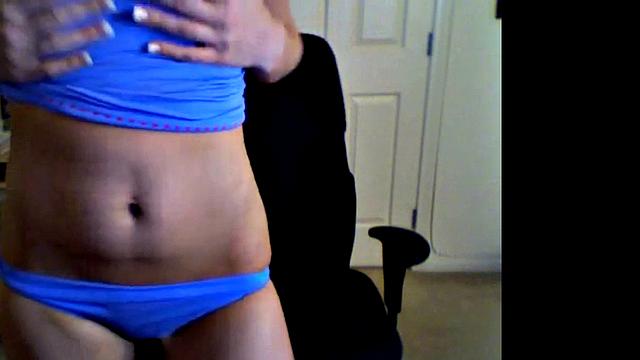 Sexy Blonde Girl Teasing in Livestream for Fans