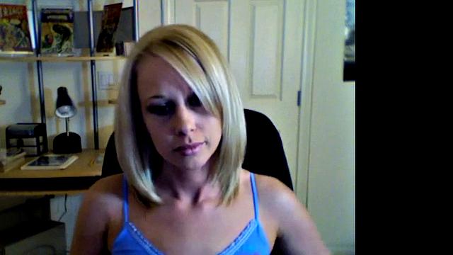 Sexy Blonde Girl Teasing in Livestream for Fans